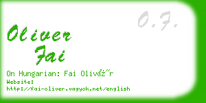 oliver fai business card